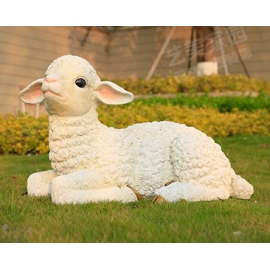 y15847 - 立體雕塑.擺飾 立體擺飾系列-動物、人物系列-童趣系列 -  坐姿羊